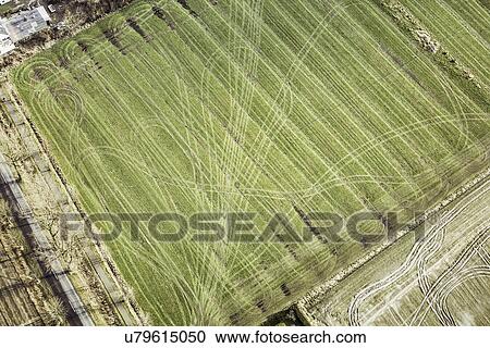 Aerial view of field landscape View Large Photo Image Stock Image - Aerial view of field landscape. Fotosearch