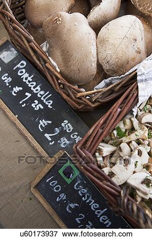 Close up of market portabella mushrooms, Amsterdam, Netherlands View Large Photo Image Stock Photo - Close up of market portabella mushrooms, Amsterdam, Netherlands. Fotosearch