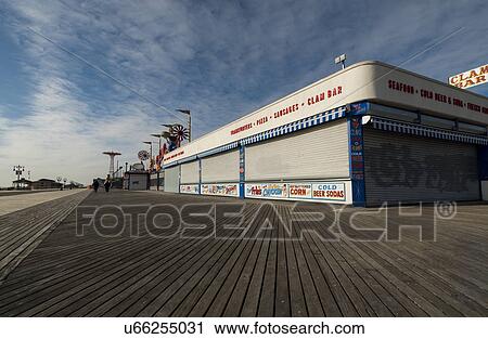 Closed clam bar, Coney Island, Brooklyn, New York View Large Photo Image Stock Image - Closed clam bar, Coney Island, Brooklyn, New York. Fotosearch