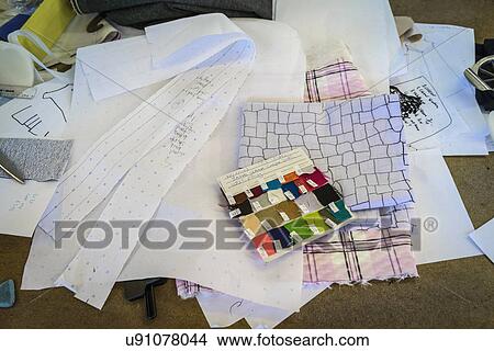 Colour swatches in fashion studio View Large Photo Image Picture - Colour swatches in fashion studio. Fotosearch