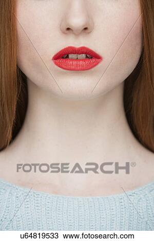 Cropped image of young woman's lips View Large Photo Image Stock Image - Cropped image of young woman's lips. Fotosearch