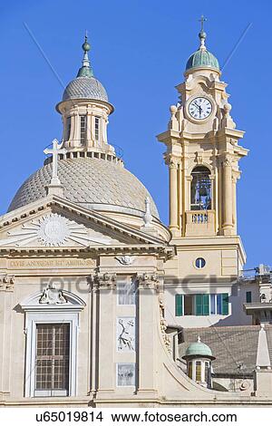 Detail of Church of Jesus, Genoa, Liguria, Italy View Large Photo Image Picture - Detail of Church of Jesus, Genoa, Liguria, Italy. Fotosearch