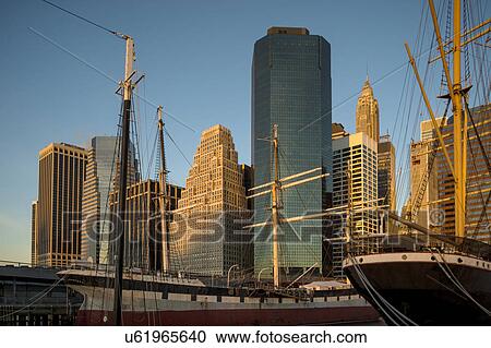 Stock Image - Manhattan cityscape, New York City. Fotosearch