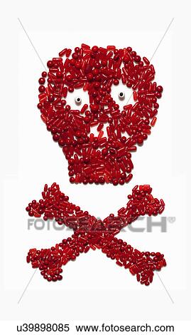 Red skull and crossed bones symbol created with candy View Large Photo Image Stock Photography - Red skull and crossed bones symbol created with candy. Fotosearch