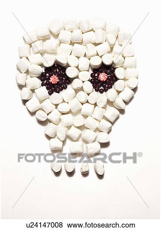 Skull created with candy View Large Photo Image Stock Photo - Skull created with candy. Fotosearch