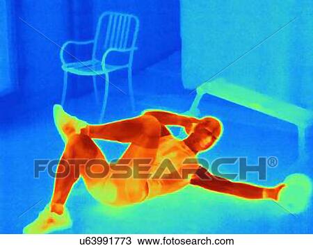 Thermal image of young male athlete in training. The images shows the heat produced by the muscles View Large Photo Image Stock Image - Thermal image of young male athlete in training. The images shows the heat produced by the muscles. Fotosearch