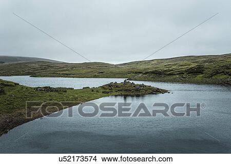 Picture - View of Loughreema, the vanishing lake, Glenariff, County Antrim, Northern Ireland, UK. Fotosearch