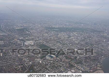 Aerial view of cityscape, London, UK View Large Photo Image Stock Image - Aerial view of cityscape, London, UK. Fotosearch