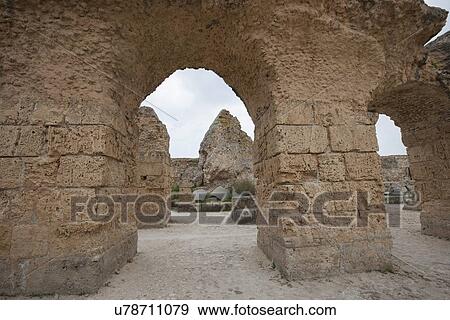 Stock Photo - Archs at Antonine Thermae, Tunis, Tunisia. Fotosearch