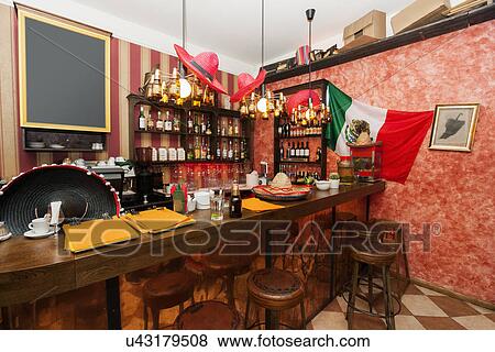 Stock Photo - Empty counter in Mexican bar. Fotosearch