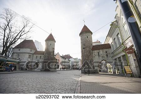 View of Viru Gates, Tallinn, Estonia, Europe View Large Photo Image Stock Image - View of Viru Gates, Tallinn, Estonia, Europe. Fotosearch