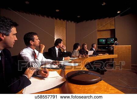 Stock Image - Stock photo of a presentation during a business meeting. Fotosearch