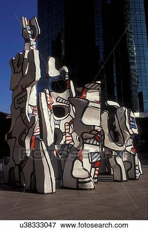 Stock Photo - Stock photo of the Jean Dubuffet sculpture "Monument to the Phantom" in downtown Houston Texas. Fotosearch