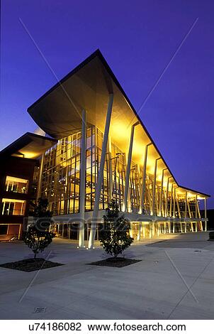 Stock Image - Stock photo of the outside of the Hobby Center in downtown Houston Texas. Fotosearch