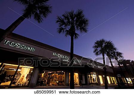Stock Image - Stock photo of the upscale shops of Highland Village in Houston Texas. Fotosearch