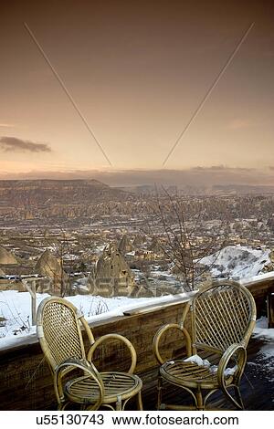 Stock Image - Balcony over looking a valley . Fotosearch