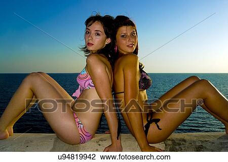 Stock Image - Bikini babes . Fotosearch