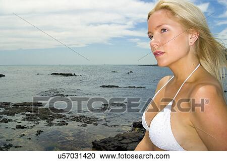 Stock Image - Bikini blonde . Fotosearch