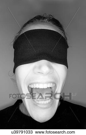 Stock Image - Blind folded . Fotosearch