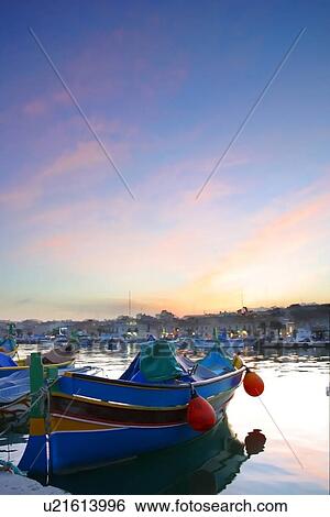 Boats at sunset View Large Photo Image Stock Photograph - Boats at sunset. Fotosearch