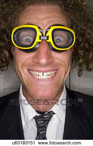 Stock Image - Crazy man. Fotosearch
