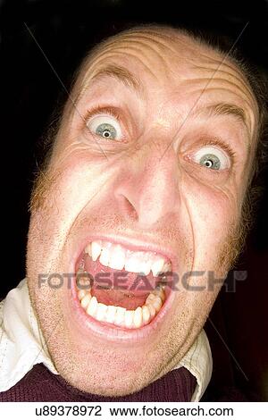Stock Image - Crazy man . Fotosearch