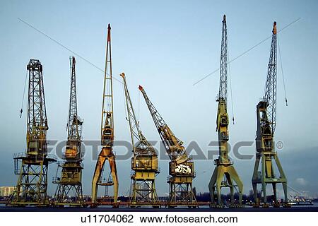 Dock cranes View Large Photo Image Stock Image - Dock cranes. Fotosearch