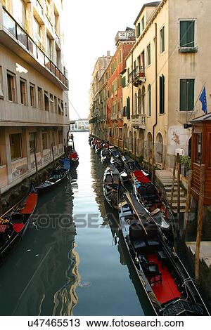 Gondolas in Venice View Large Photo Image Stock Image - Gondolas in Venice. Fotosearch