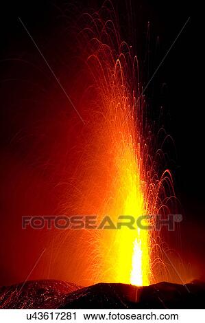 Stock Image - Hot lava . Fotosearch