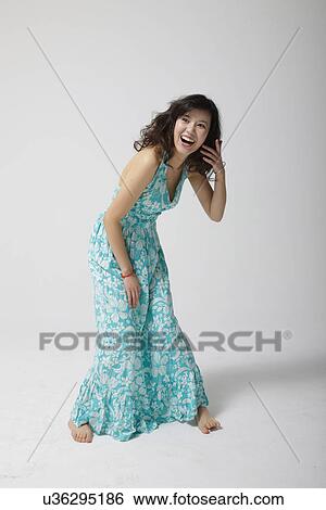 Stock Photograph - Laughing woman . Fotosearch