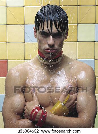 Man in a shower View Large Photo Image Stock Image - Man in a shower. Fotosearch