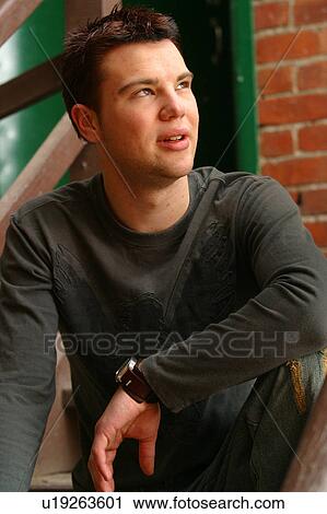 Stock Image - Man in thought. Fotosearch