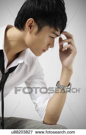 Stock Photo - Man thinking . Fotosearch