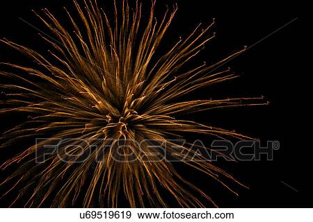Orange fireworks  View Large Photo Image Stock Photo - Orange fireworks . Fotosearch