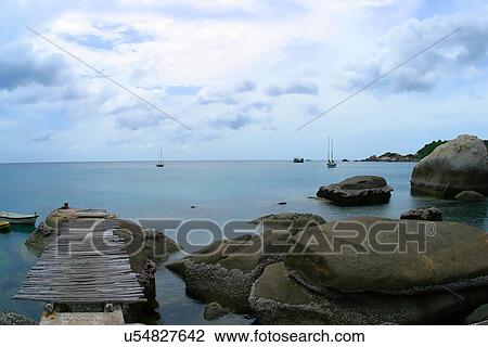 Stock Image - Pier to the water . Fotosearch