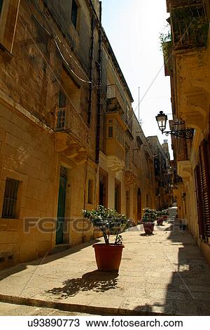 Stock Image - Planters in a walkway . Fotosearch