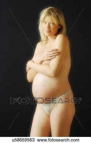 Stock Image - Pregnant model . Fotosearch
