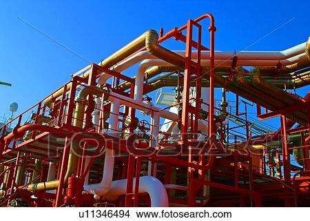 Picture - Red pipes . Fotosearch