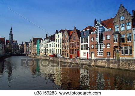 Reflection of buildings in a river View Large Photo Image Stock Image - Reflection of buildings in a river . Fotosearch