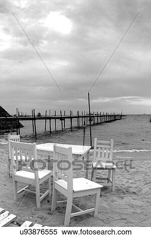 Stock Photography - Table by the water . Fotosearch