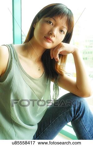 Woman in thought View Large Photo Image Stock Photo - Woman in thought . Fotosearch