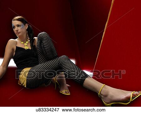 Woman laying down View Large Photo Image Stock Photo - Woman laying down . Fotosearch