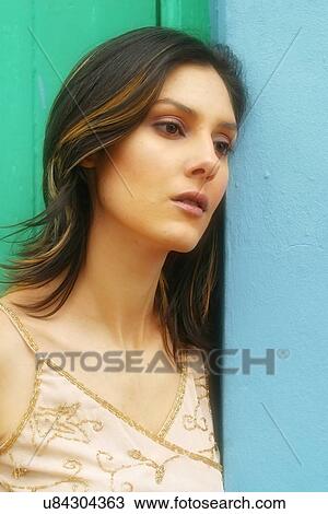 Stock Image - Woman looking away . Fotosearch