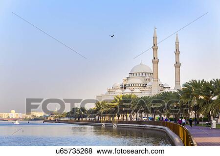 Al Noor Mosque, Sharjah, United Arab Emirates View Large Photo Image Stock Photo - Al Noor Mosque, Sharjah, United Arab Emirates. Fotosearch