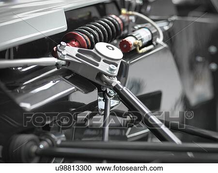 Stock Image - Close up of supercar suspension. Fotosearch