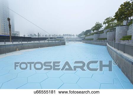 Downtown Dubai, Burj Khalifa Lake renovation, United Arab Emirates View Large Photo Image Stock Image - Downtown Dubai, Burj Khalifa Lake renovation, United Arab Emirates. Fotosearch