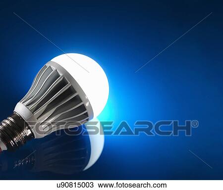 Stock Image - Energy saving LED bulb. Fotosearch