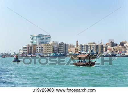 Ferries on Dubai Creek, United Arab Emirates View Large Photo Image Stock Image - Ferries on Dubai Creek, United Arab Emirates. Fotosearch