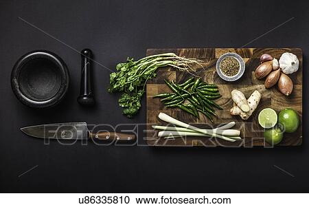 Ingredients for making green curry paste View Large Photo Image Stock Image - Ingredients for making green curry paste. Fotosearch