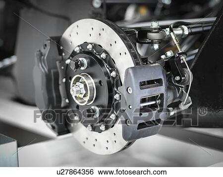 Stock Photograph - Supercar brake detail, close up. Fotosearch